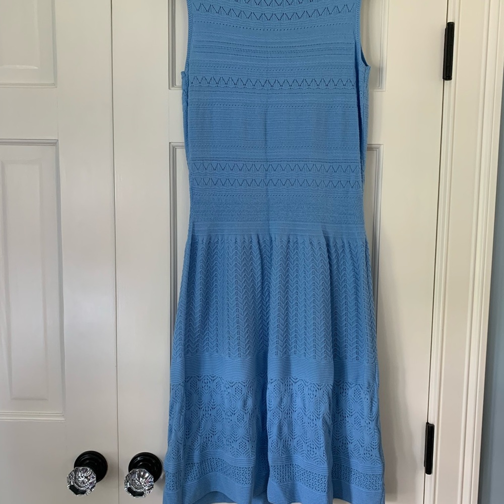 NWT Ralph Lauren lt blue lined knit dress size M - Picture 2 of 7